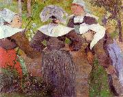 Paul Gauguin Four Breton Women oil on canvas